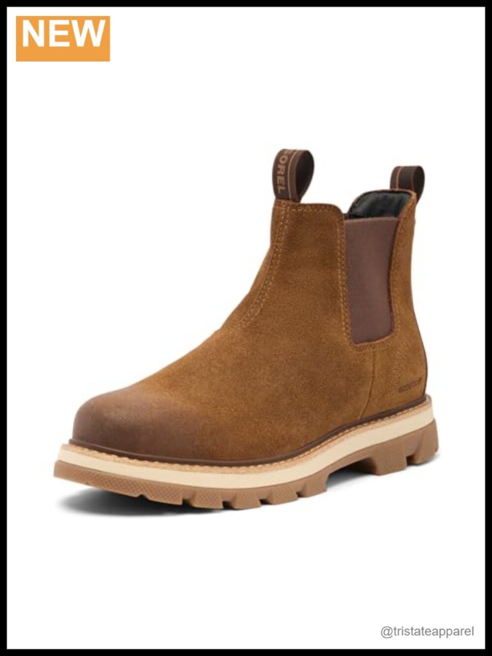 Men's Suede Water Resistant Chelsea Boots Ankle Round Toe Slip On